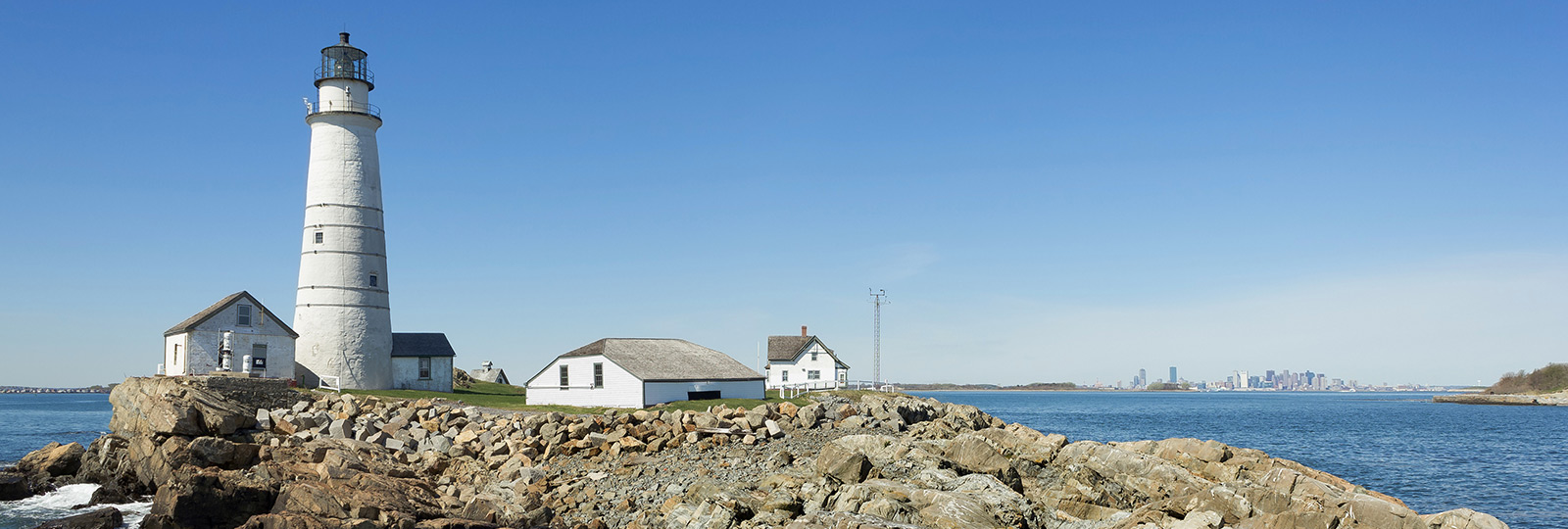 Boston Light lighthouse on Boston Harbor