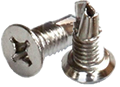 COMMERCIAL 12/14 METAL DOOR Hinge Screws Nickel Plated - 100pk