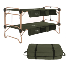 Disc-O-Bed: Arm-O-Bunk with Organizers and Outer Bag, Tan (TAA Compliant)