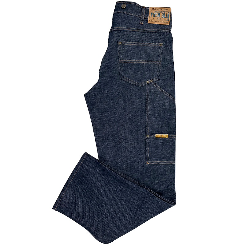 Double Knee Jeans with buttons Rigid Blue