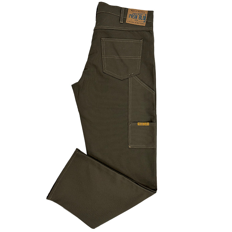 Work Jeans w/out buttons Rinsed Olive