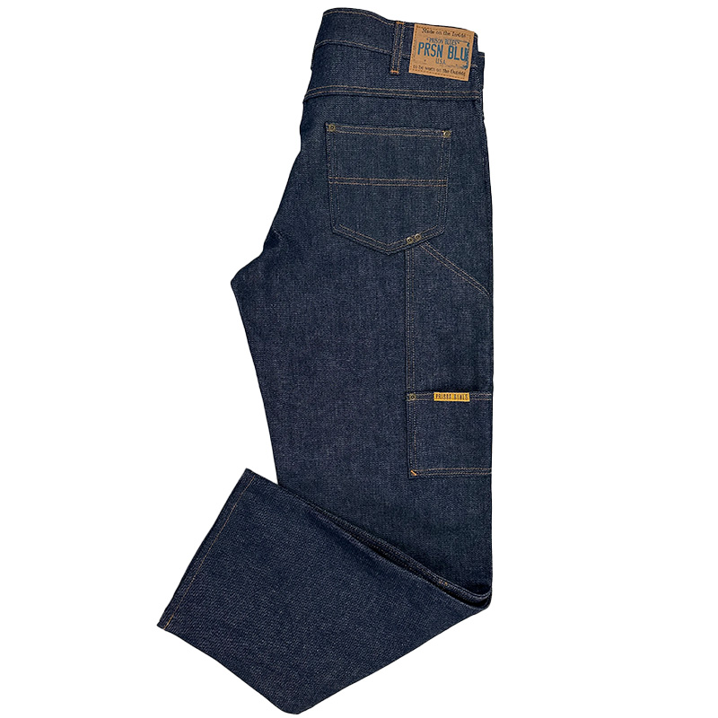 Double Knee Jeans w/out buttons Rinsed Blue