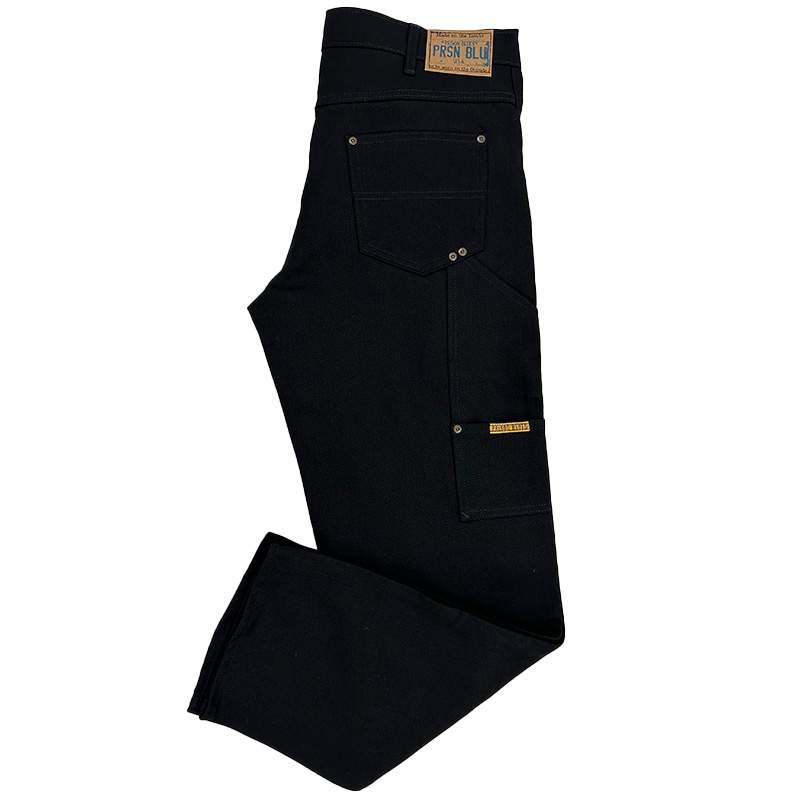 Double Knee Jeans w/out buttons Rinsed Black