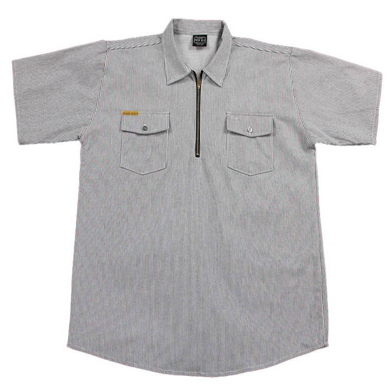 Hickory Shirt Co. Short Sleeve 1/2 Zip Shirt - Cotton Regular Length Men's Top