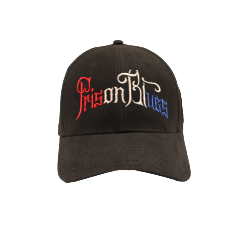 Black Baseball Cap w/RWB Script Logo