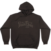 Pull Over Hooded Sweatshirt Black w/ Black Script Logo