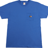 T-shirt w/Pocket and White/Black/Orange Letter Block Logo