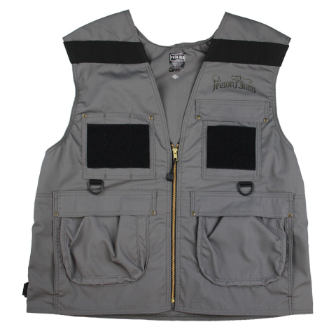 Fishing Vest, Dark Grey, Size M - 5XL