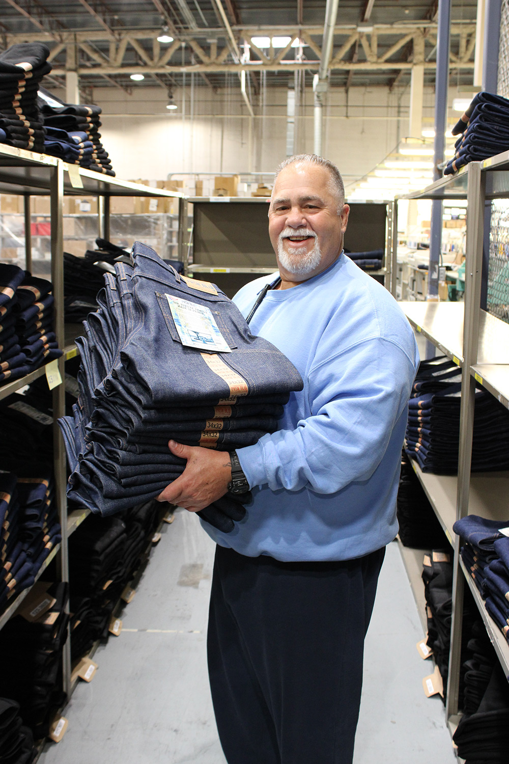 man showing jeans