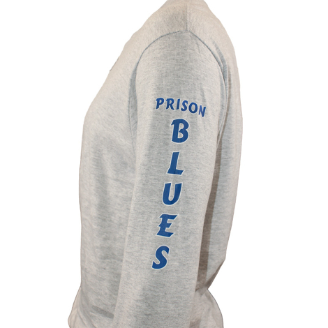 Long Sleeve T-Shirt w/White and Royal Blue Prison Blues