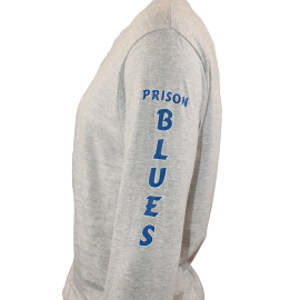 Long Sleeve T-Shirt w/White and Royal Blue Prison Blues