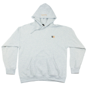 Pull Over Hooded Sweatshirt Light Steel (Ash) w/White, Black, and Orange Letter Block Logo