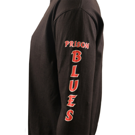 Long Sleeve T-Shirt w/White and Scarlet Red Prison Blues