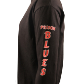 Long Sleeve T-Shirt w/White and Scarlet Red Prison Blues