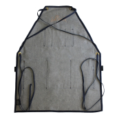 Work Apron Rinsed Blue w/Cross-Back Straps - Script Logo