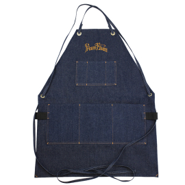 Work Apron Rinsed Blue w/Cross-Back Straps - Script Logo Work Apron Rinsed Blue w/Cross-Back Straps - Script Logo