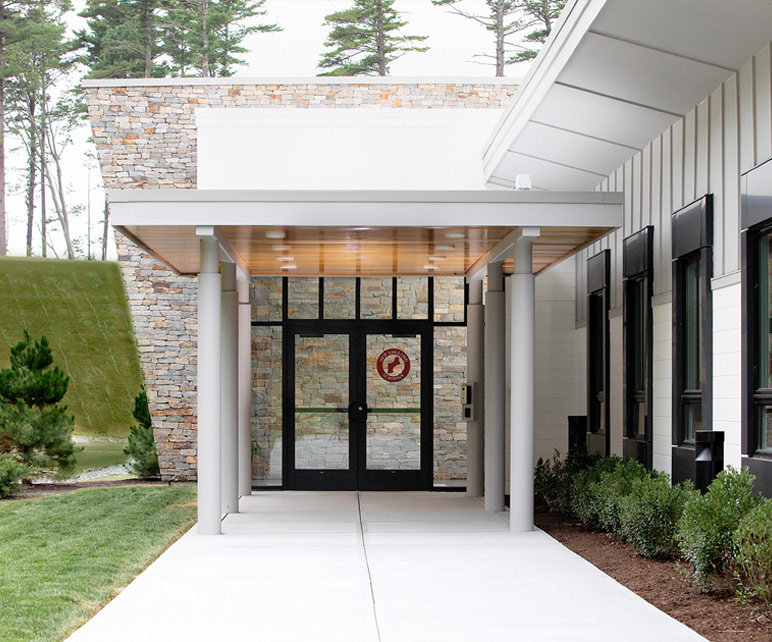 Modern building entrance