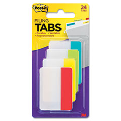 Solid Color Tabs, 1/5-Cut, Assorted Colors, 2