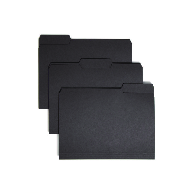 Interior File Folders, 1/3-Cut Tabs: Assorted, Letter Size, 0.75