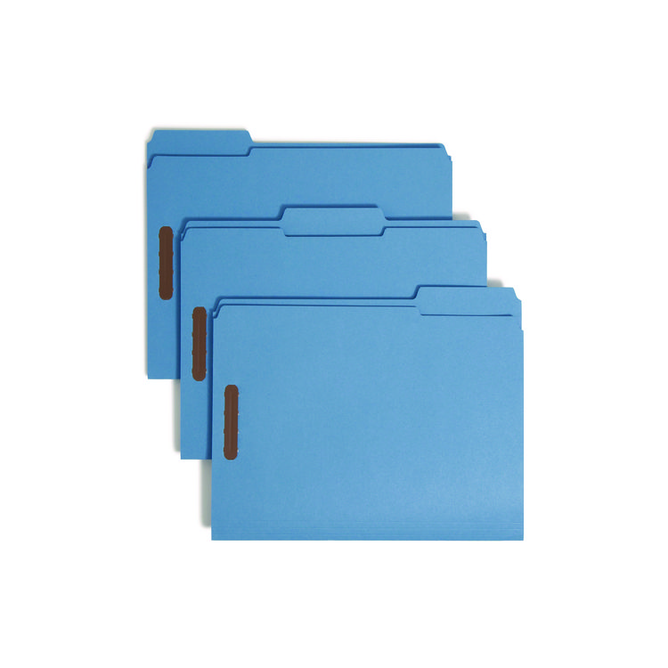 Top Tab Colored Fastener Folders, 0.75