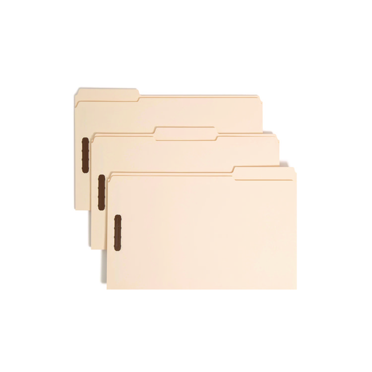 Top Tab Fastener Folders, 1/3-Cut Tabs: Assorted, 0.75