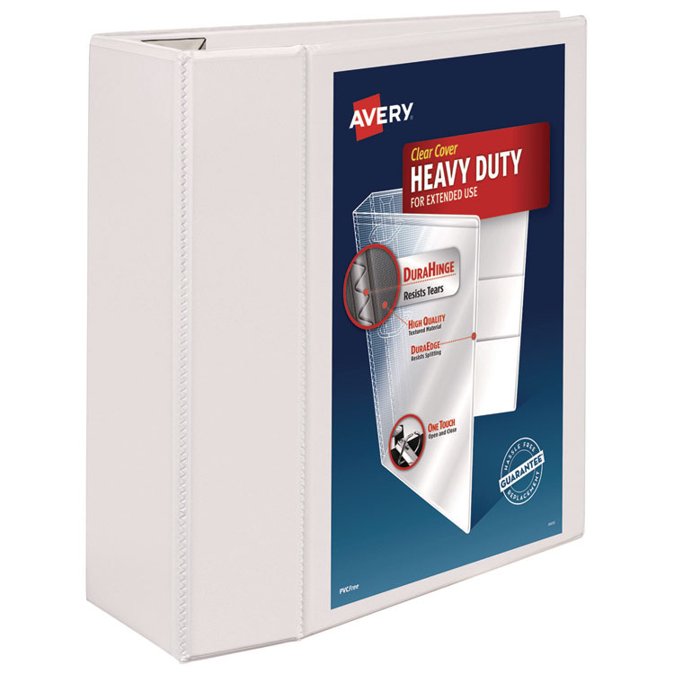 Heavy-Duty View Binder With Durahinge And Locking One Touch Ezd Rings, 3 Rings, 5