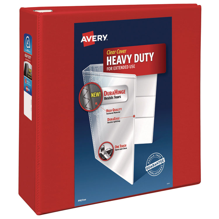 Heavy-Duty View Binder With Durahinge And Locking One Touch Ezd Rings, 3 Rings, 4