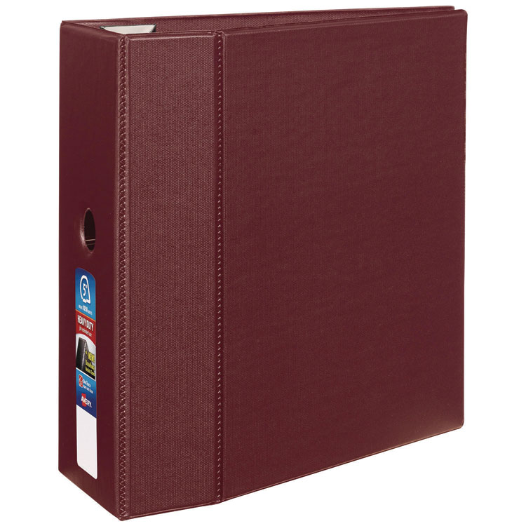 Heavy-Duty Non-View Binder With Durahinge, Three Locking One Touch Ezd Rings And Thumb Notch, 5