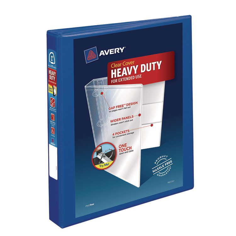 Heavy-Duty View Binder With Durahinge And One Touch Ezd Rings, 3 Rings, 1