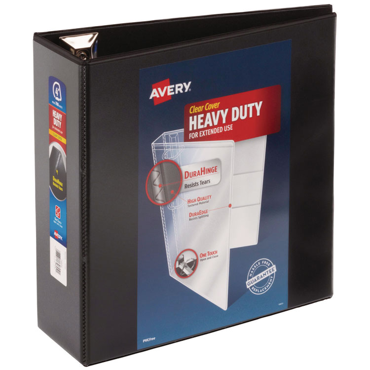 Heavy-Duty View Binder With Durahinge And Locking One Touch Ezd Rings, 3 Rings, 4
