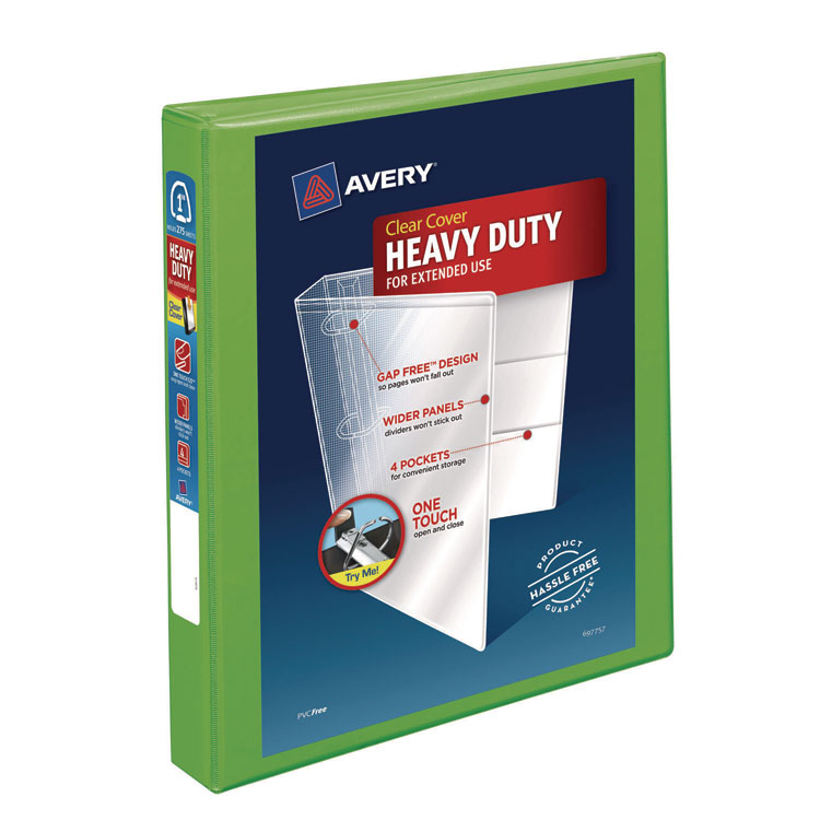 Heavy-Duty View Binder With Durahinge And One Touch Ezd Rings, 3 Rings, 1