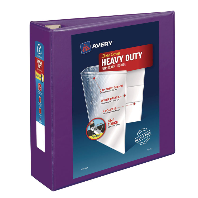 Heavy-Duty View Binder With Durahinge And Locking One Touch Ezd Rings, 3 Rings, 3