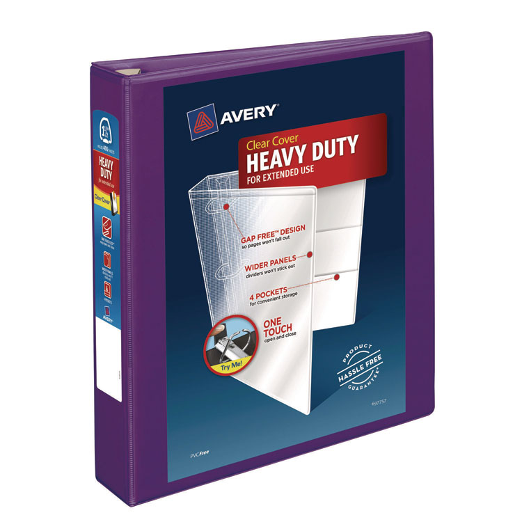 Heavy-Duty View Binder With Durahinge And One Touch Ezd Rings, 3 Rings, 1.5