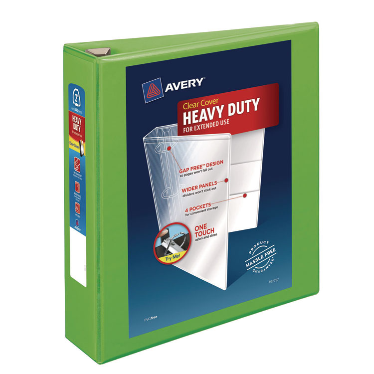 Heavy-Duty View Binder With Durahinge And One Touch Ezd Rings, 3 Rings, 2
