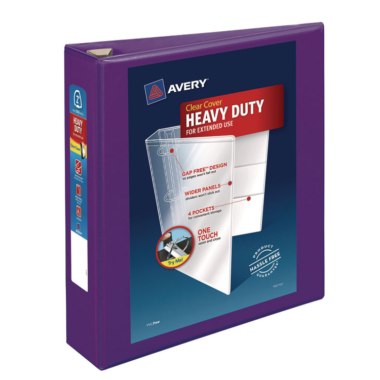 Heavy-Duty View Binder With Durahinge And One Touch Ezd Rings, 3 Rings, 2