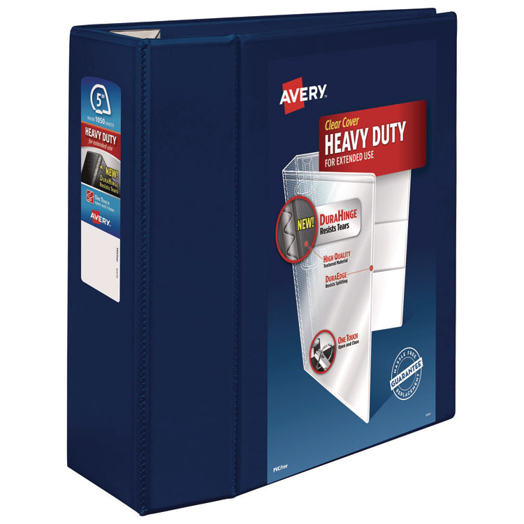 Heavy-Duty View Binder With Durahinge And Locking One Touch Ezd Rings, 3 Rings, 5