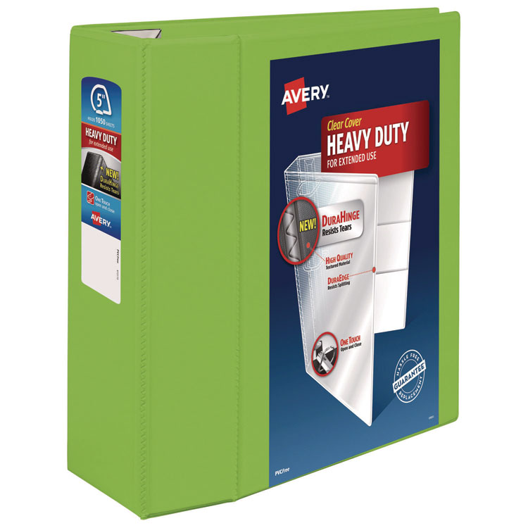 Heavy-Duty View Binder With Durahinge And Locking One Touch Ezd Rings, 3 Rings, 5