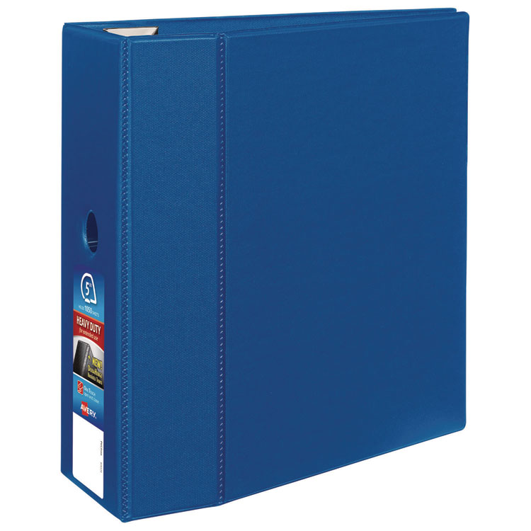 Heavy-Duty Non-View Binder With Durahinge, Locking One Touch Ezd Rings And Thumb Notch, 3 Rings, 5