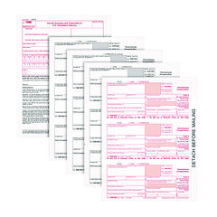 1099-NEC Tax Forms, Fiscal Year: 2023, Five-Part Carbonless, 8.5 x 3.5, 3 Forms/Sheet, 50 Forms Total