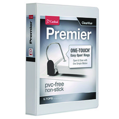 Premier Easy Open Clearvue Locking Slant-D Ring Binder, 3 Rings, 2