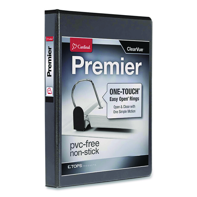 Premier Easy Open Clearvue Locking Slant-D Ring Binder, 3 Rings, 1