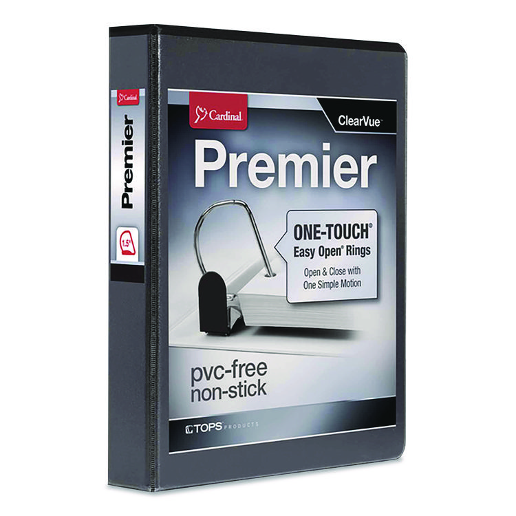 Premier Easy Open Clearvue Locking Slant-D Ring Binder, 3 Rings, 1.5