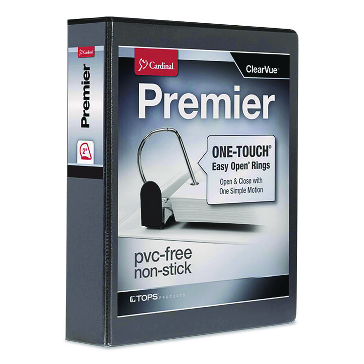 Premier Easy Open Clearvue Locking Slant-D Ring Binder, 3 Rings, 2