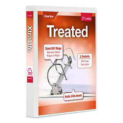 Treated Clearvue Locking Slant-D Ring Binder, 3 Rings, 1