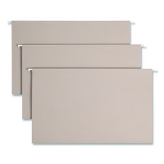 TUFF Hanging Folders with Easy Slide Tab, Legal Size, 1/3-Cut Tabs, Steel Gray, 18/Box