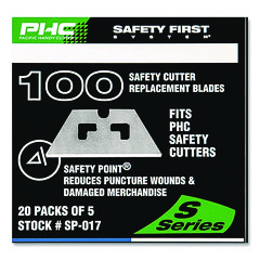 Blunt Tip Utility Knife Safety Blades, 0.75
