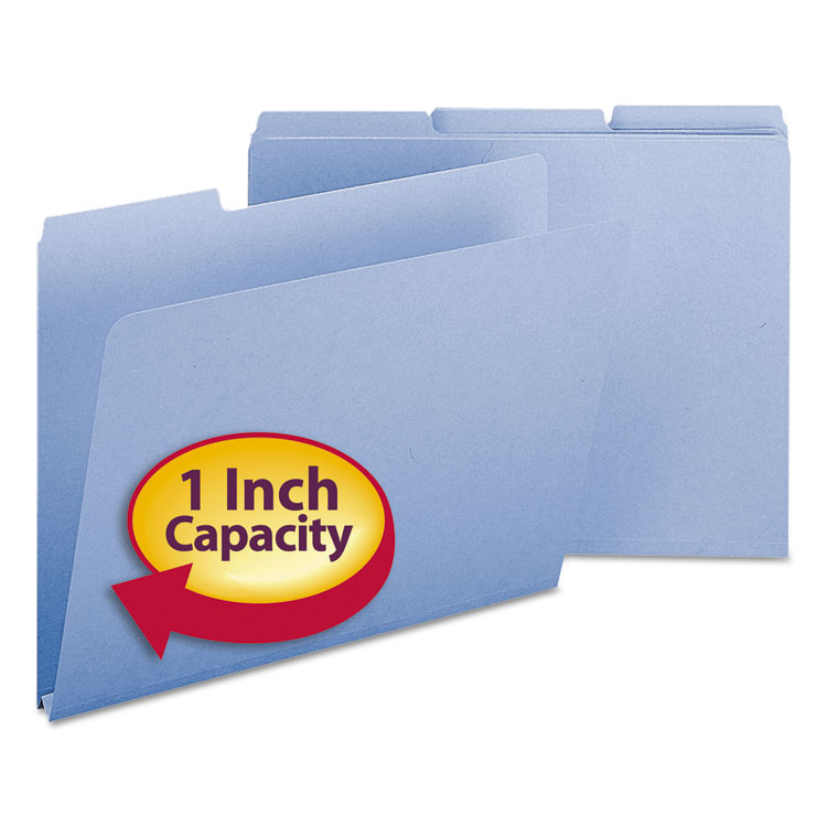 Expanding Recycled Heavy Pressboard Folders, 1/3-Cut Tabs: Assorted, Letter Size, 1