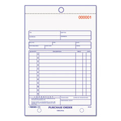 Purchase Order Book, 12 Lines, Three-Part Carbonless, 5.5 x 7.88, 50 Forms Total