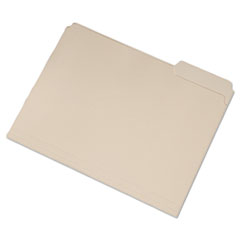 SKILCRAFT Single Tab File Folders, 1/3-Cut Tabs: Right Position, Letter Size, 0.75