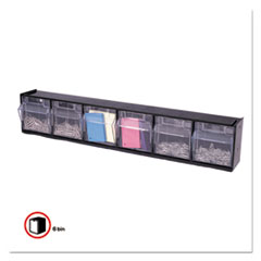 Tilt Bin Interlocking Multi-Bin Storage Organizer, 6 Sections, 23.63